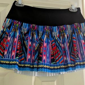 Multi-colored Lucky in Love Tennis skirt